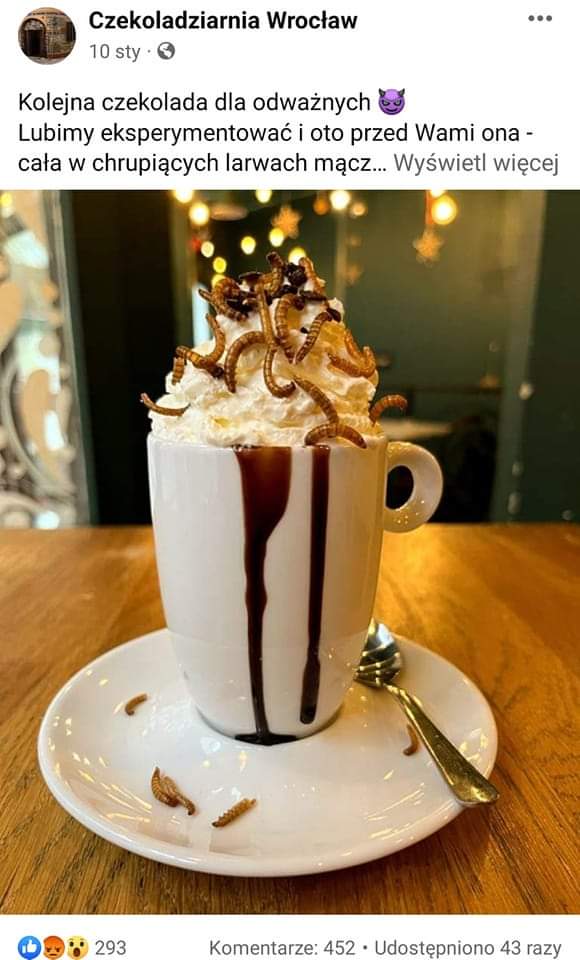 OHYDA! SPRZEDAJĄ CZEKOLADĘ Z&nbsp;ROBACTWEM!