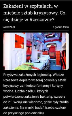 EPIDEMIA LEGIONELLI, A POTEM KOLEJNE&nbsp;ZARAZY..