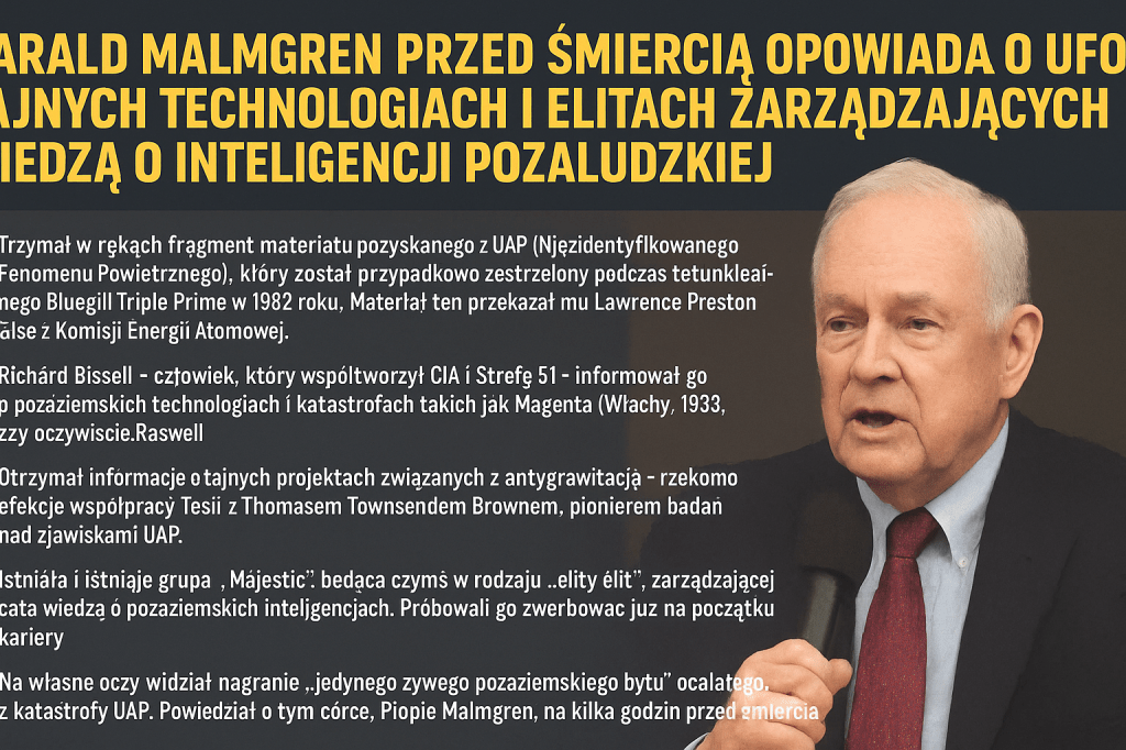 DORADCA PREZYDENTA USA: WIDZIAŁEM&nbsp;UFO